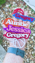 Load and play video in Gallery viewer, 3D Retro Basketball Personalized Name Acrylic Keychain