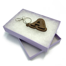 Load image into Gallery viewer, 3D Personalized Wood Initial Keychain - Baffle