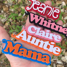 Load image into Gallery viewer, 3D Retro Personalized Name Acrylic Keychain - Baffle