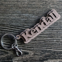 Load image into Gallery viewer, 3D Retro Personalized Wood Name Keychain - Baffle