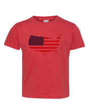 Load image into Gallery viewer, American Flag Map / Youth / Toddler Crew Neck - Baffle