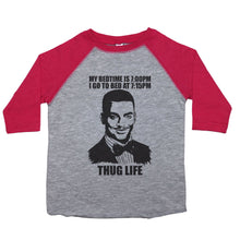 Load image into Gallery viewer, Bedtime Thug Carlton - Toddler Raglan T-Shirt - Baffle