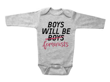 Load image into Gallery viewer, BOYS WILL BE FEMINISTS / Basic Baby Boy Onesie - Baffle