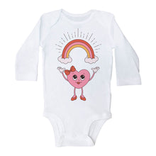 Load image into Gallery viewer, CARTOON VALENTINE'S HEART WITH RAINBOW - Basic Onesie - Baffle