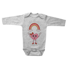 Load image into Gallery viewer, CARTOON VALENTINE'S HEART WITH RAINBOW - Basic Onesie - Baffle