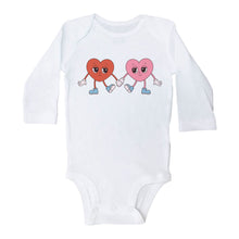 Load image into Gallery viewer, CARTOON VALENTINE'S HEARTS GAY COUPLE - Basic Onesie - Baffle