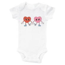 Load image into Gallery viewer, CARTOON VALENTINE'S HEARTS GAY COUPLE - Basic Onesie - Baffle