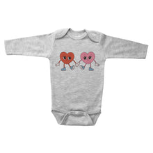 Load image into Gallery viewer, CARTOON VALENTINE'S HEARTS GAY COUPLE - Basic Onesie - Baffle