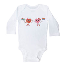 Load image into Gallery viewer, CARTOON VALENTINE'S HEARTS LESBIAN COUPLE - Basic Onesie - Baffle