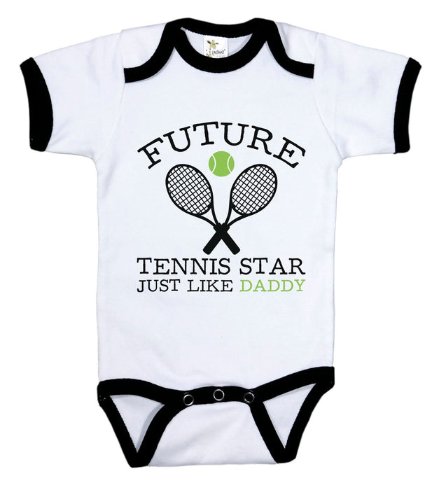 Future Tennis Star Just Like Daddy / Tennis Ringer Onesie - Baffle