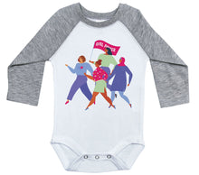 Load image into Gallery viewer, GIRL POWER / Long Sleeve Raglan Onesie - Baffle