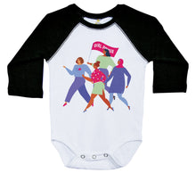 Load image into Gallery viewer, GIRL POWER / Long Sleeve Raglan Onesie - Baffle