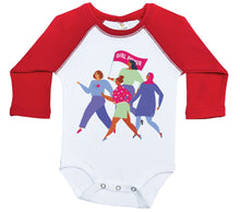 Load image into Gallery viewer, GIRL POWER / Long Sleeve Raglan Onesie - Baffle