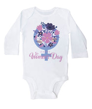 Load image into Gallery viewer, Happy Women's Day Flowers / Basic Onesie - Baffle