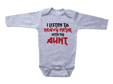 Load image into Gallery viewer, I LISTEN TO HEAVY METAL WITH MY AUNT - Basic Onesie - Baffle