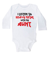 Load image into Gallery viewer, I LISTEN TO HEAVY METAL WITH MY AUNT - Basic Onesie - Baffle