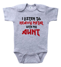 Load image into Gallery viewer, I LISTEN TO HEAVY METAL WITH MY AUNT - Basic Onesie - Baffle