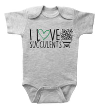 Load image into Gallery viewer, I LOVE SUCCULENTS - Basic Onesie - Baffle