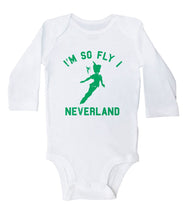 Load image into Gallery viewer, I&#39;m So Fly I Neverland - White/Gray Baby Onesie - Baffle Gear - Baffle
