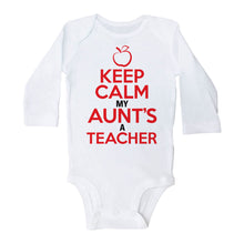 Load image into Gallery viewer, KEEP CALM MY AUNT'S A TEACHER - Basic Onesie - Baffle