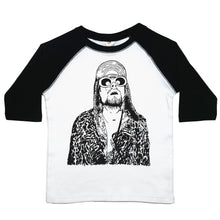 Load image into Gallery viewer, Kurt Cobain in Sunglasses - Toddler Raglan T-Shirt - Baffle