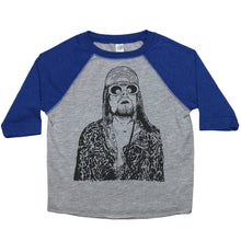 Load image into Gallery viewer, Kurt Cobain in Sunglasses - Toddler Raglan T-Shirt - Baffle