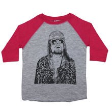 Load image into Gallery viewer, Kurt Cobain in Sunglasses - Toddler Raglan T-Shirt - Baffle