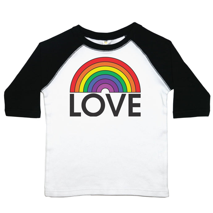 Love Rainbow - Toddler Raglan T-Shirt - Baffle