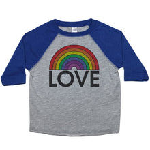 Load image into Gallery viewer, Love Rainbow - Toddler Raglan T-Shirt - Baffle