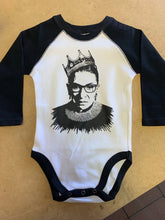 Load image into Gallery viewer, Notorious RBG - Ruth Bader Ginsburg - Long Sleeve Raglan Onesie - Baffle