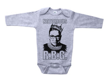 Load image into Gallery viewer, Notorious RBG w/ TEXT - RBG Ruth Bader Ginsburg / Basic Onesie - Baffle