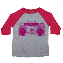 Load image into Gallery viewer, Pink Boombox - Toddler Raglan T-Shirt - Baffle