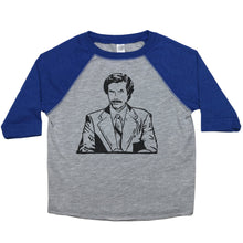 Load image into Gallery viewer, Ron Burgundy - Black and White Burgundy Toddler Shirt – Baffle - Baffle