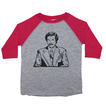 Load image into Gallery viewer, Ron Burgundy - Black and White Burgundy Toddler Shirt – Baffle - Baffle