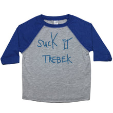 Load image into Gallery viewer, Suck it Trebek - Toddler Raglan T-Shirt - Baffle