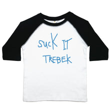 Load image into Gallery viewer, Suck it Trebek - Toddler Raglan T-Shirt - Baffle