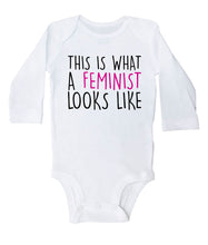 Load image into Gallery viewer, THIS IS WHAT A FEMINIST LOOKS LIKE / Basic Unisex Onesie - Baffle