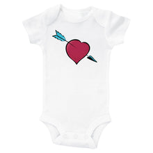 Load image into Gallery viewer, VALENTINE'S HEART PIERCED WITH ARROW - Basic Onesie - Baffle