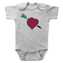 Load image into Gallery viewer, VALENTINE'S HEART PIERCED WITH ARROW - Basic Onesie - Baffle