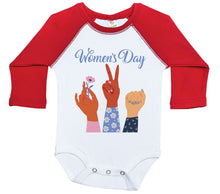 Load image into Gallery viewer, Women's Day - Hands / Long Sleeve Raglan Onesie - Baffle