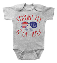 Load image into Gallery viewer, Stayin&#39; Fly On The Fourth Of July / Basic Onesie
