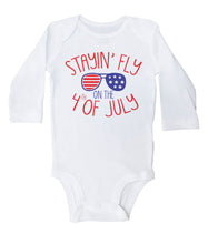 Load image into Gallery viewer, Stayin&#39; Fly On The Fourth Of July / Basic Onesie
