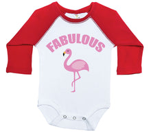 Load image into Gallery viewer, Fabulous Flamingo / Raglan Onesie / Long Sleeve
