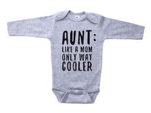 Load image into Gallery viewer, AUNT: LIKE A MOM ONLY WAY COOLER - Basic Onesie - Baffle
