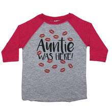 Load image into Gallery viewer, Auntie Was Here - Toddler Raglan - Baffle
