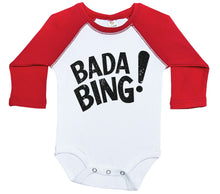 Load image into Gallery viewer, Bada Bing! / Raglan Baby Onesie / Long Sleeve - Baffle
