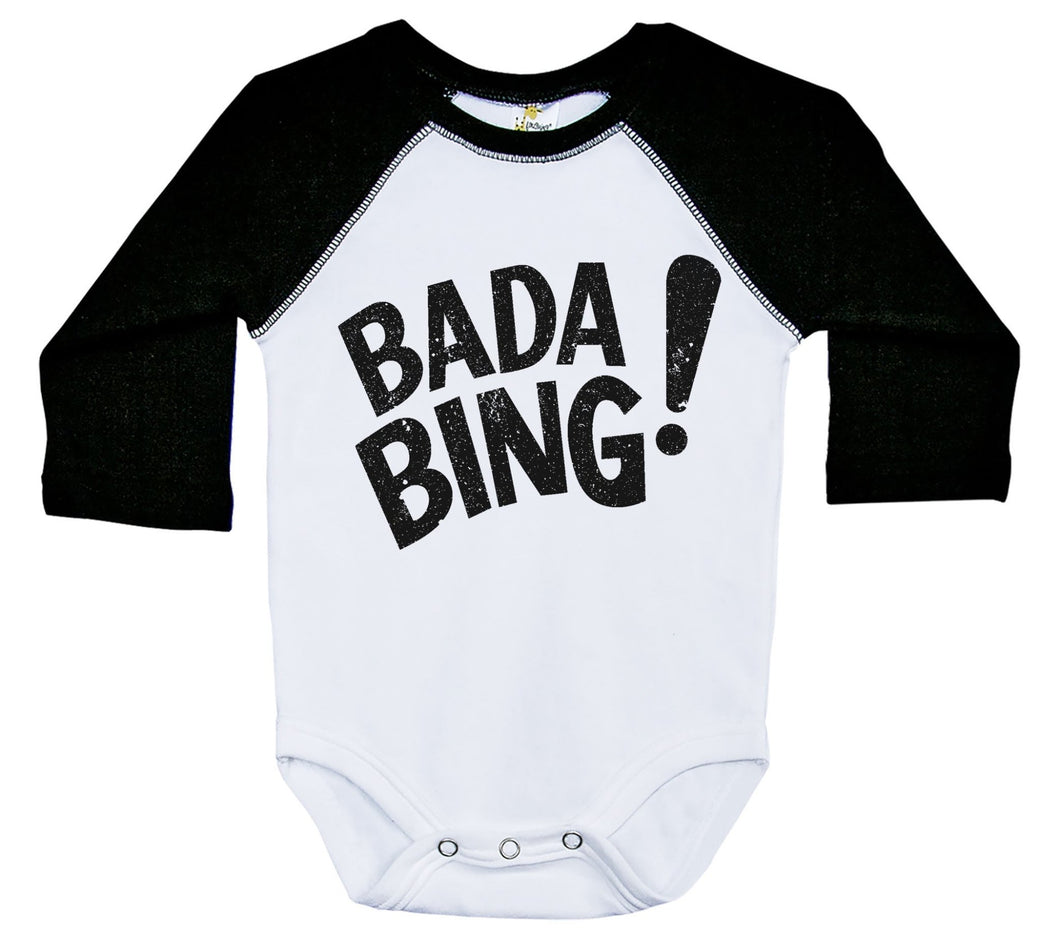 Bada Bing! / Raglan Baby Onesie / Long Sleeve - Baffle