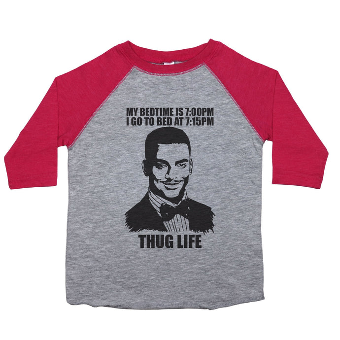 Bedtime Thug Carlton - Toddler Raglan T-Shirt - Baffle