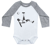 Load image into Gallery viewer, Bicycle Kick / Raglan Baby Onesie / Long Sleeve - Baffle
