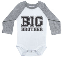 Load image into Gallery viewer, Big Brother - College Font / Raglan Baby Onesie / Long Sleeve - Baffle

